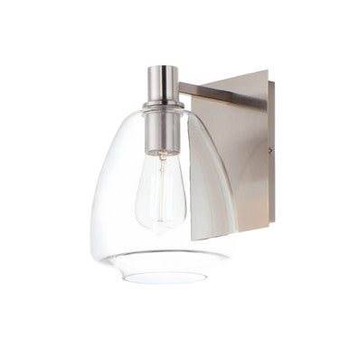 Maxim Babylon 1-Light Wall Sconce in Satin Nickel 11111CLSN