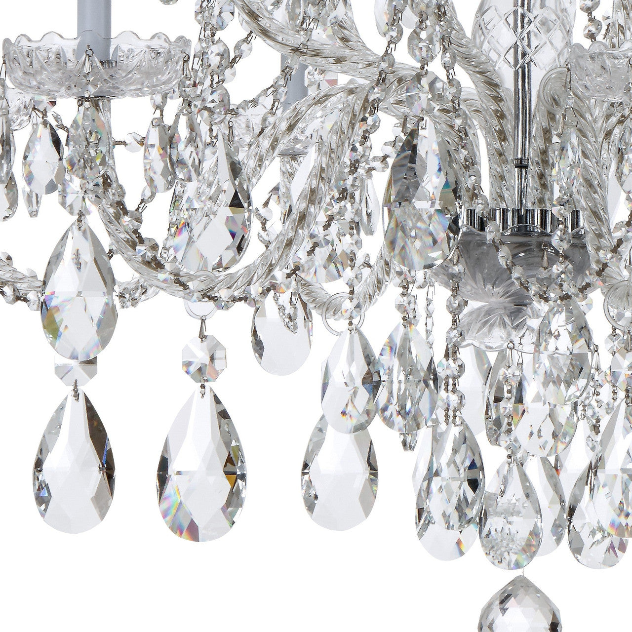 Crystorama Traditional Crystal 12 Light Hand Cut Crystal Polished Chrome Chandelier 1112-CH-CL-MWP