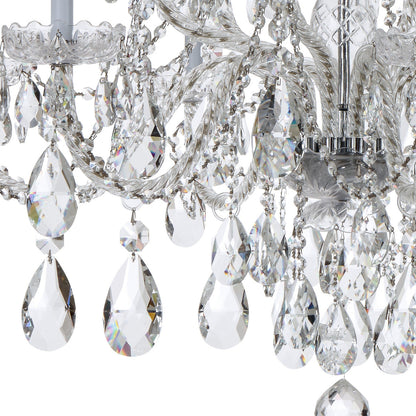 Crystorama Traditional Crystal 12 Light Hand Cut Crystal Polished Chrome Chandelier 1112-CH-CL-MWP