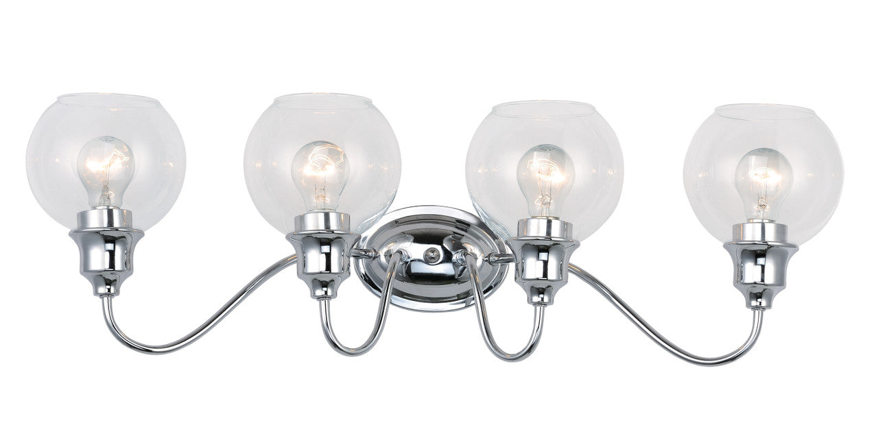 Maxim Ballord 4-Light Bath Vanity in Polished Chrome 1114CLPC