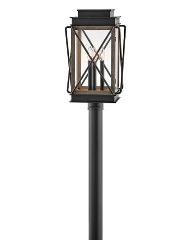 Hinkley Lighting Montecito Medium Post Top or Pier Mount Lantern Black 11191BK