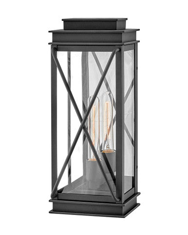 Hinkley Lighting Montecito Medium Wall Mount Lantern Museum Black 11194MB