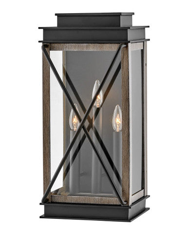 Hinkley Lighting Montecito Large Wall Mount Lantern Black 11195BK