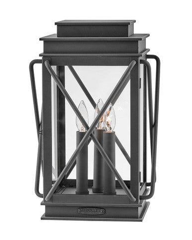 Hinkley Lighting Montecito Medium Pier Mount Lantern Museum Black 11197MB