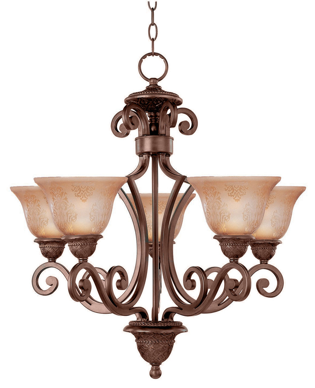 Maxim Symphony 5-Light Chandelier in Oil Rubbed Bronze 11244SAOI