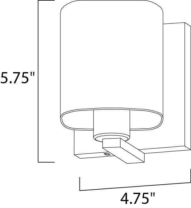 Maxim Wrap 1-Light Bath Vanity in Polished Chrome 11251SWPC