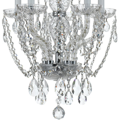 Crystorama Traditional Crystal 5 Light Spectra Crystal Polished Chrome Mini Chandelier 1129-CH-CL-SAQ