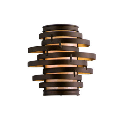 Corbett Lighting Vertigo Wall Sconce in Bronze And Gold Leaf 113-11