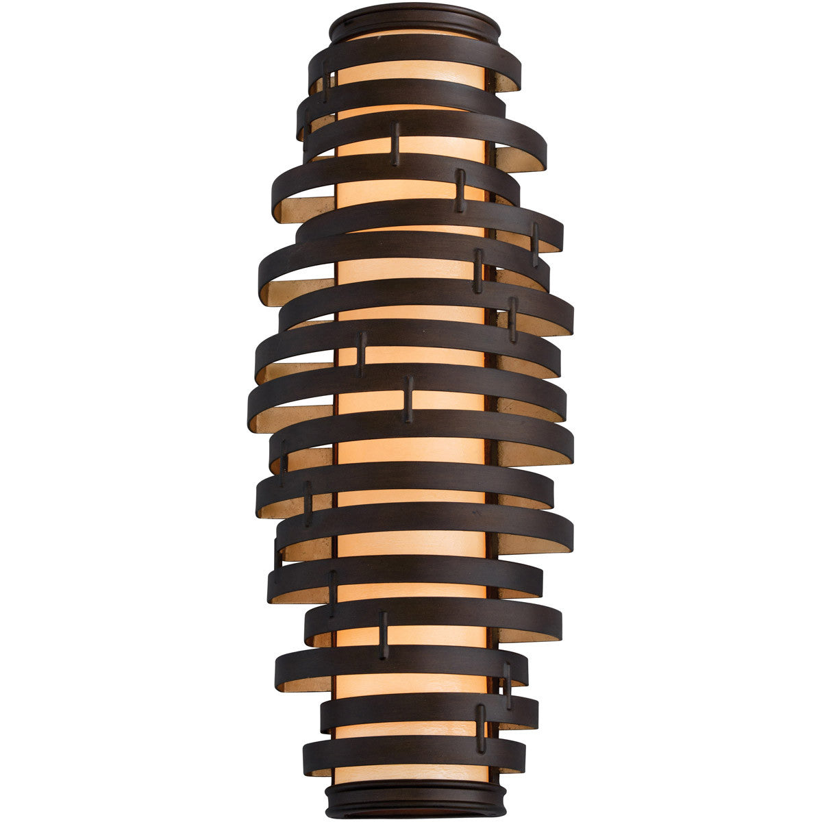 Corbett Lighting Vertigo Wall Sconce in Bronze And Gold Leaf 113-13