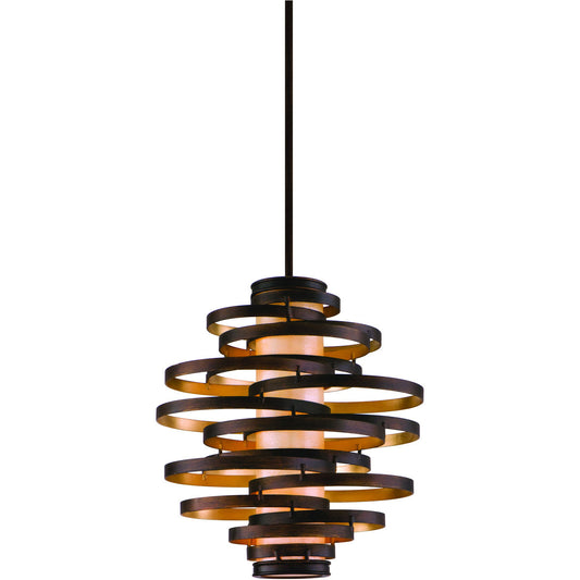 Corbett Lighting Vertigo Chandelier in Bronze And Gold Leaf 113-43