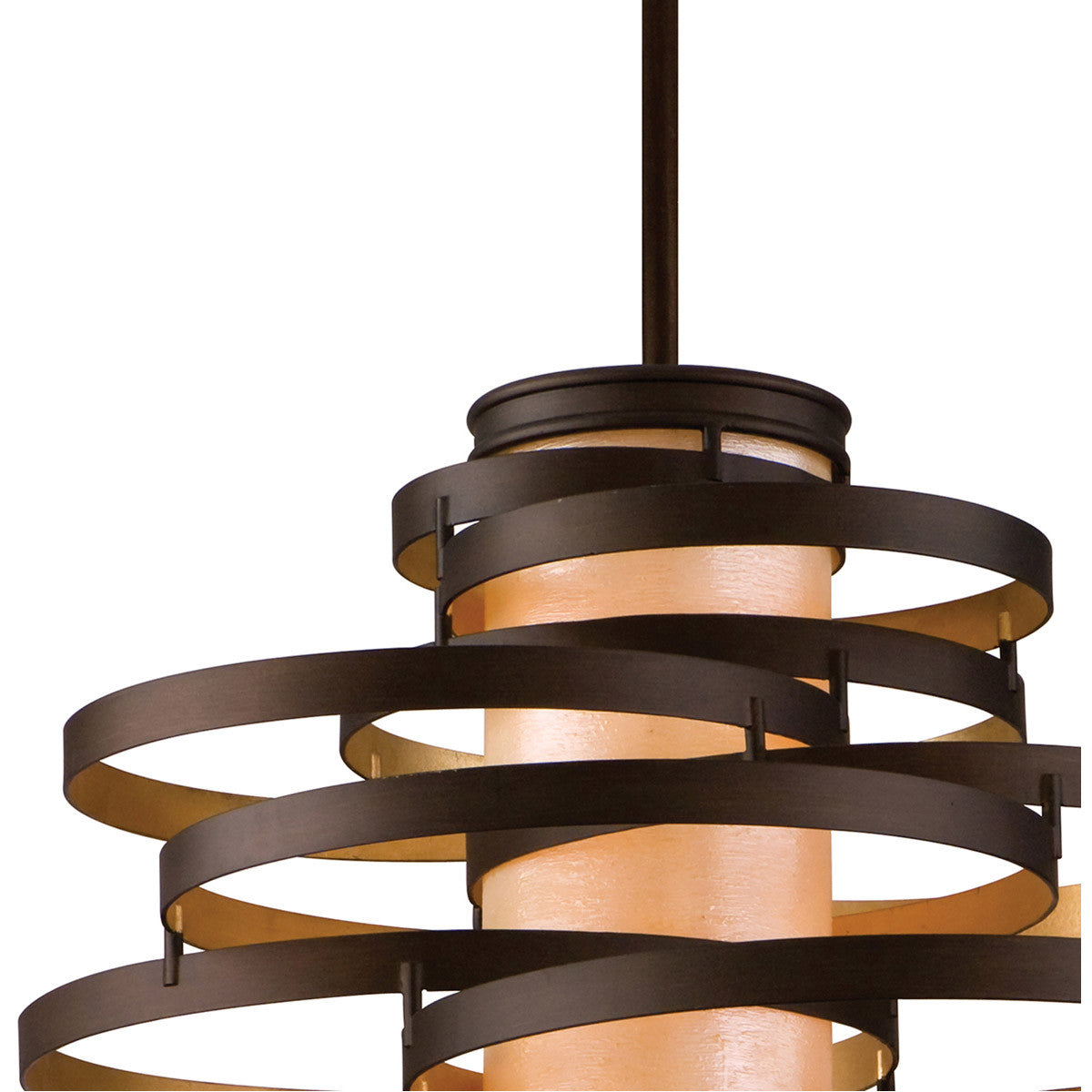 Corbett Lighting Vertigo Chandelier in Bronze And Gold Leaf 113-44