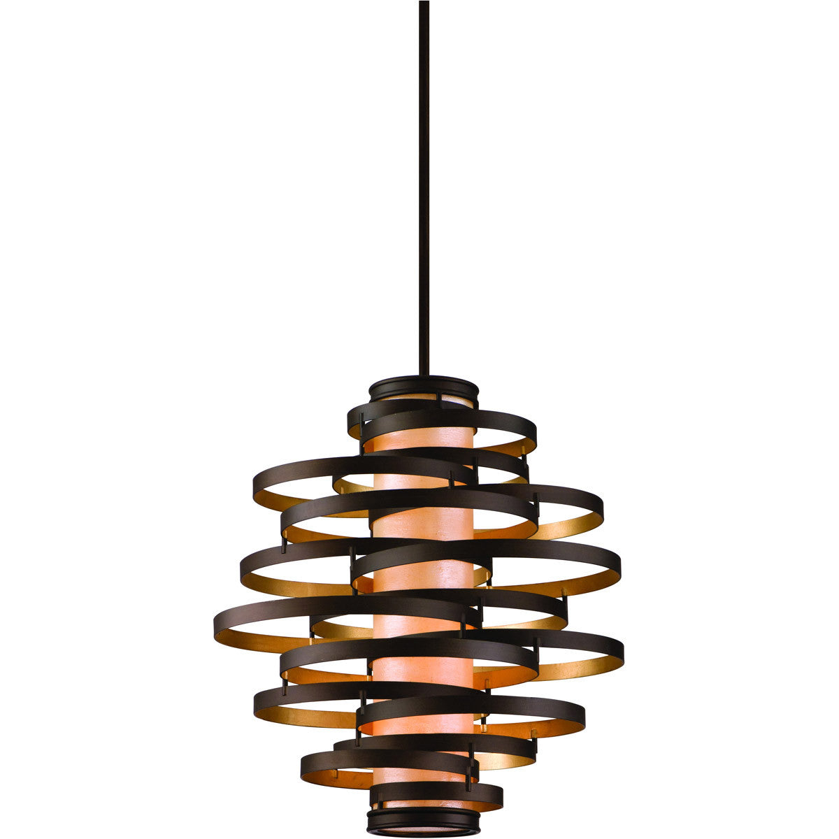 Corbett Lighting Vertigo Chandelier in Bronze And Gold Leaf 113-44