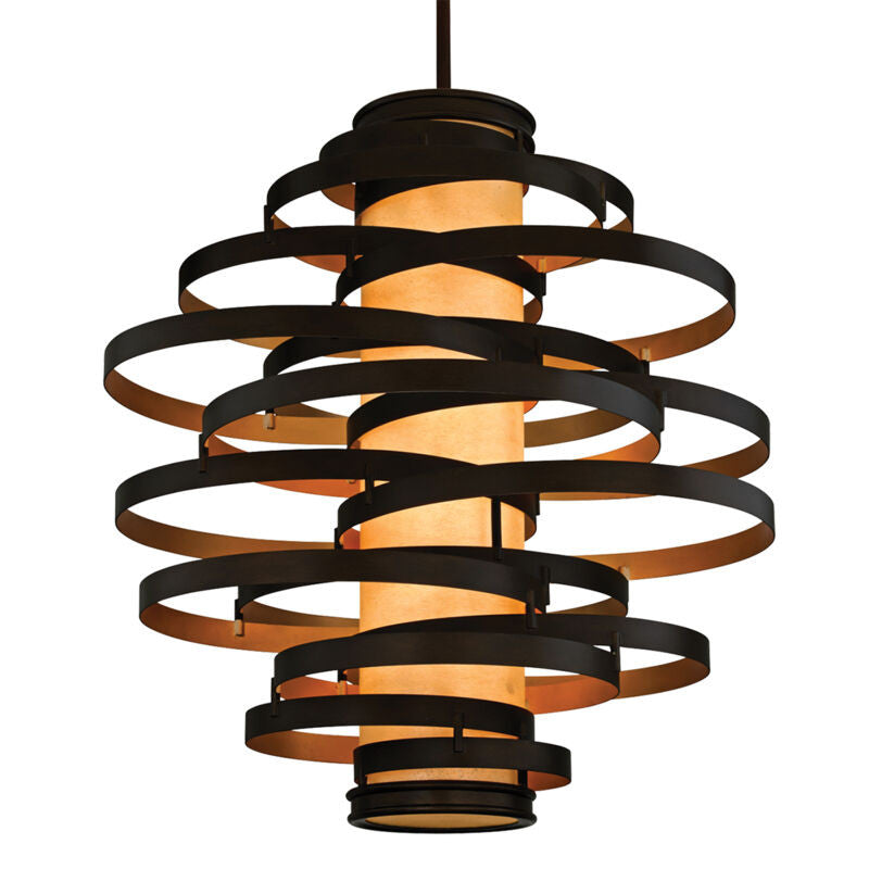 Corbett Lighting Vertigo Chandelier in Bronze And Gold Leaf 113-76-BRL/GL