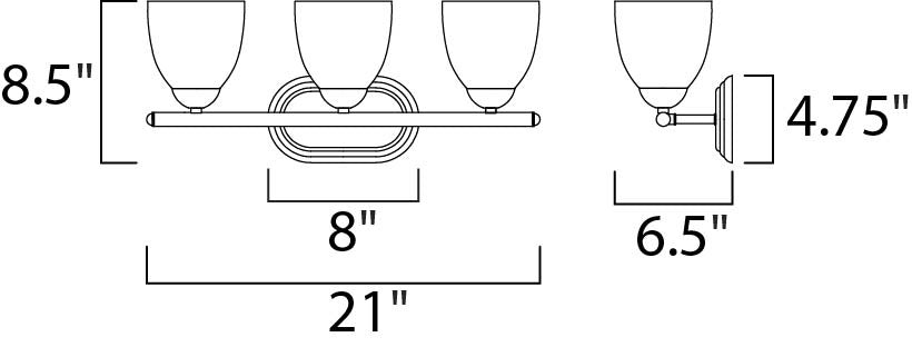 Maxim Axis 3-Light Bath Vanity in Oil Rubbed Bronze 11313FTOI