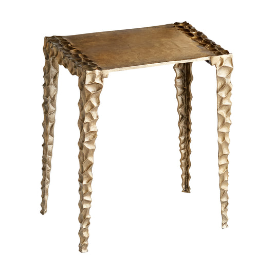 Cyan Design Imprint Side Table in Antique Brass 11328