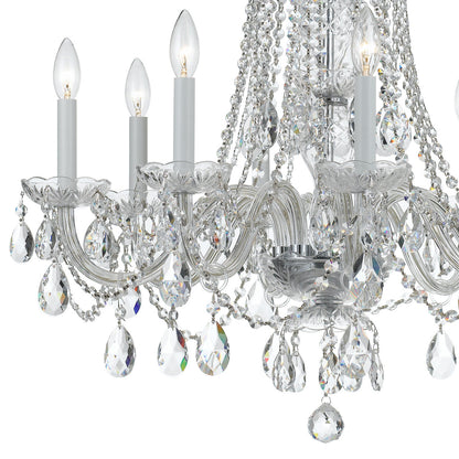 Crystorama Traditional Crystal 8 Light Hand Cut Crystal Polished Chrome Chandelier 1138-CH-CL-MWP