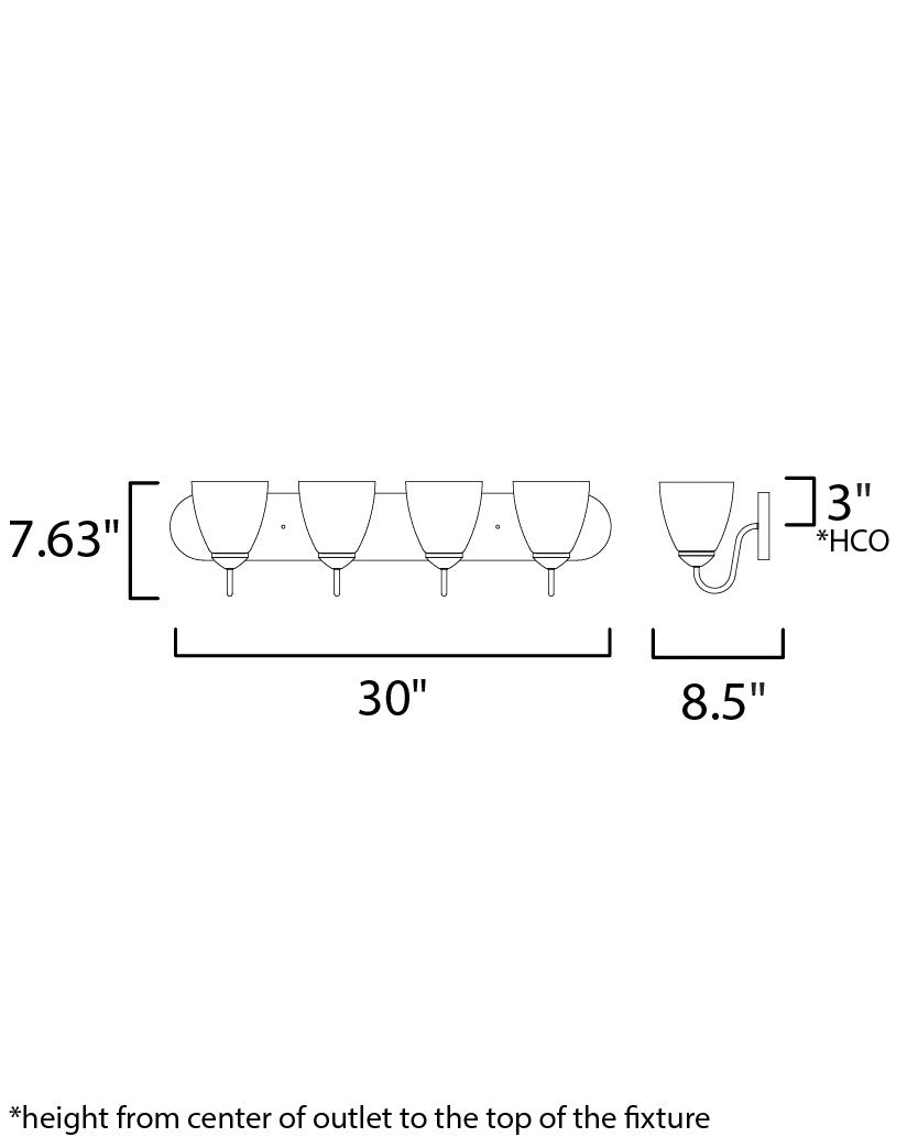 Maxim Axis 4-Light Strip Bath Vanity in Satin Nickel 11384FTSN