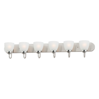 Maxim Axis 6-Light Strip Bath Vanity in Satin Nickel 11386FTSN