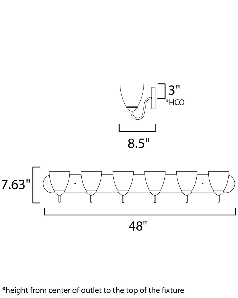 Maxim Axis 6-Light Strip Bath Vanity in Satin Nickel 11386FTSN