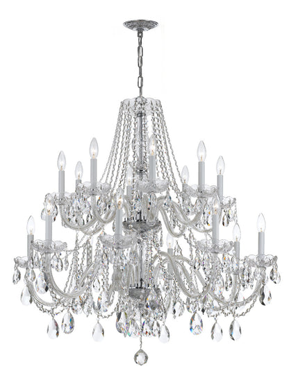 Crystorama Traditional Crystal 16 Light Hand Cut Crystal Polished Chrome Chandelier 1139-CH-CL-MWP