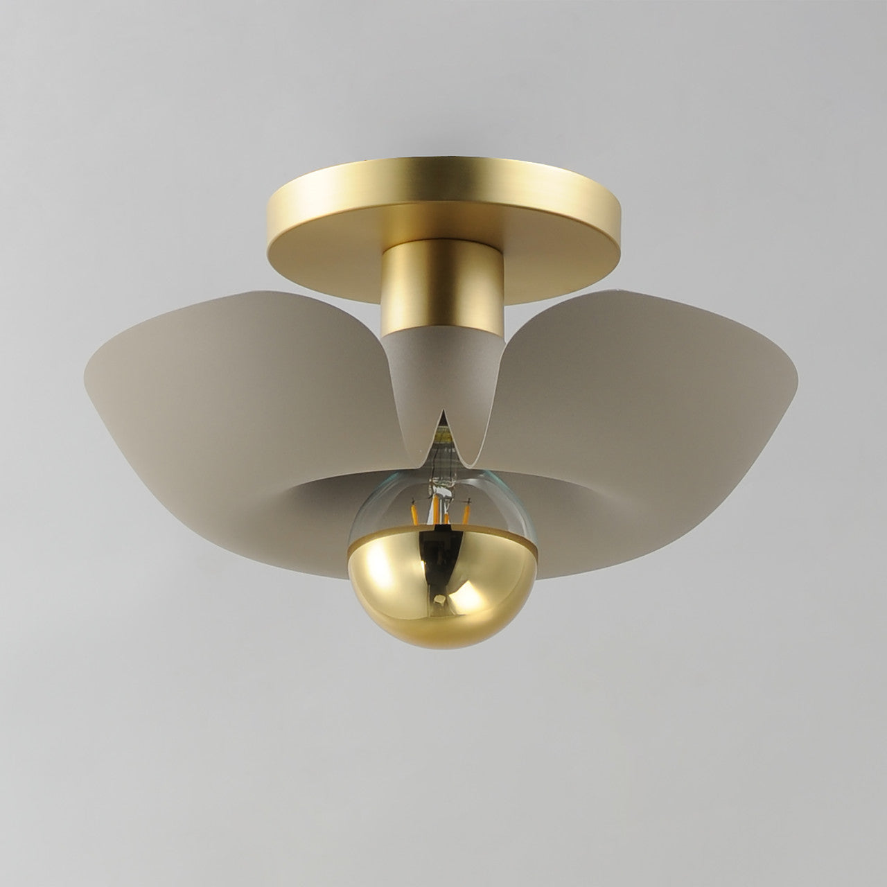 Maxim Poppy 12" Flush Mount in Silver Gold / Satin Brass 11390SGSBR