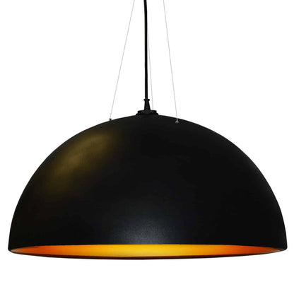 Dainolite 3 Bulb Pendant, Black & Gold Finish 114-313P-BK-GLD