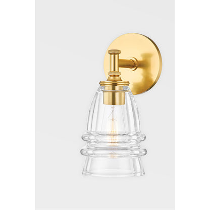 Hudson Valley Lighting Newfield Wall Sconce in Aged Brass 1140-AGB