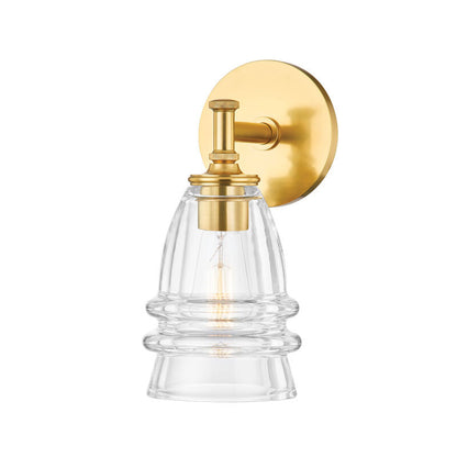 Hudson Valley Lighting Newfield Wall Sconce in Aged Brass 1140-AGB