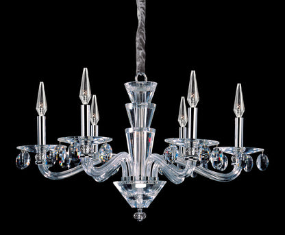 Allegri Crystal Fanshawe 6 Light Chandelier in Chrome 11527-010-FR001