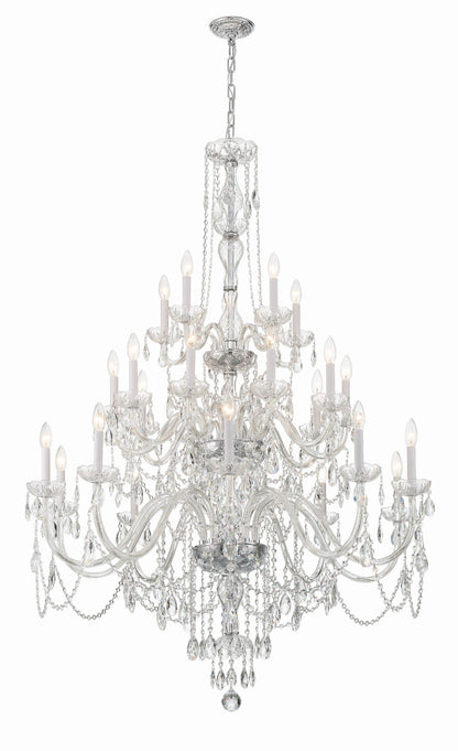 Crystorama Traditional Crystal 25 Light Polished Chrome Chandelier 1156-CH-CL-MWP