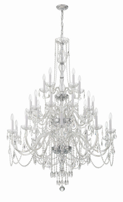 Crystorama Traditional Crystal 25 Light Polished Chrome Chandelier 1156-CH-CL-MWP