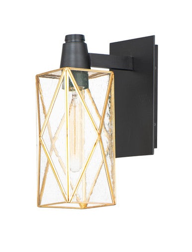 Maxim Norfolk 1-Light Outdoor Wall in Black / Burnished Brass 11563CDBKBUB