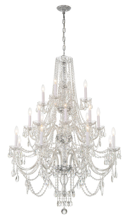 Crystorama Traditional Crystal 20 Light Polished Chrome Chandelier 1157-CH-CL-MWP