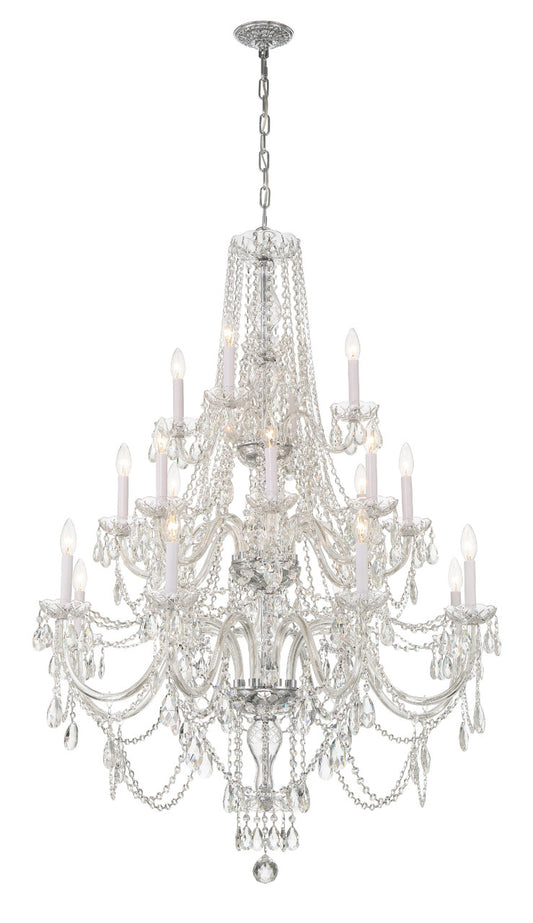 Crystorama Traditional Crystal 20 Light Polished Chrome Chandelier 1157-CH-CL-MWP