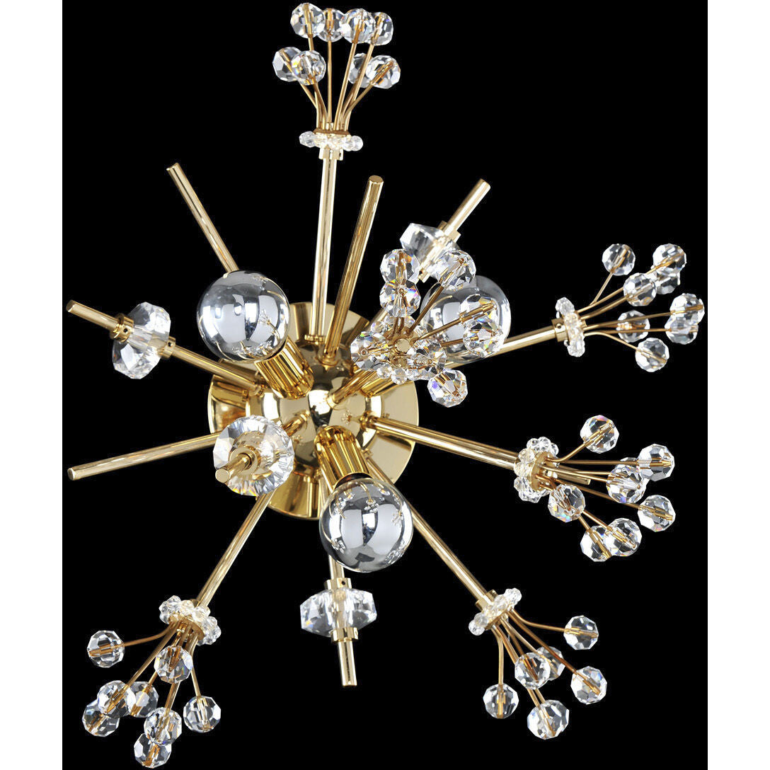 Allegri Crystal Constellation 3 Light Wall Bracket - Flush Mount in 18K Gold 11630-018-FR001