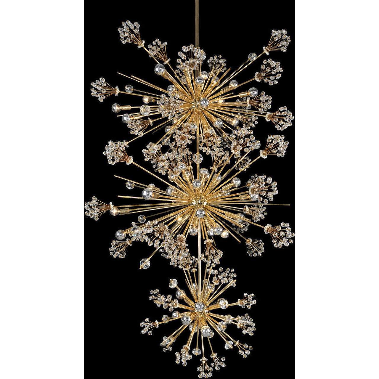 Allegri Crystal Constellation 50 Light 3 Tier Pendant in 18K Gold 11639-018-FR001