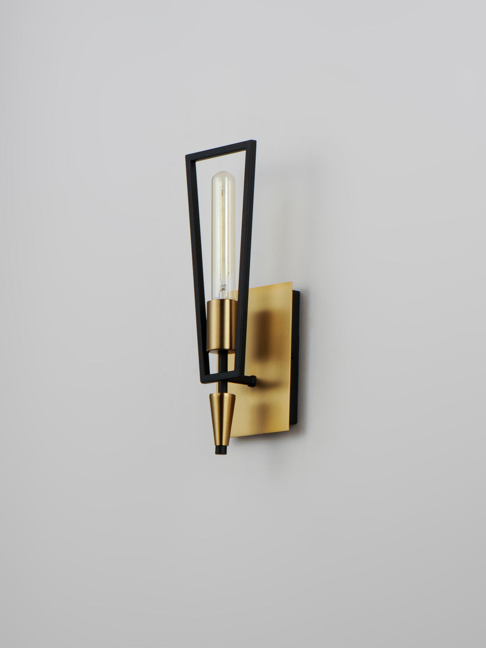 Maxim Wings 1-Light Wall Sconce in Black / Satin Brass 11651BKSBR