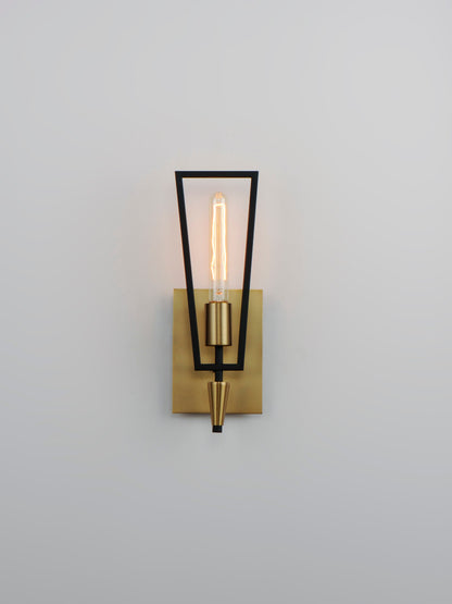 Maxim Wings 1-Light Wall Sconce in Black / Satin Brass 11651BKSBR