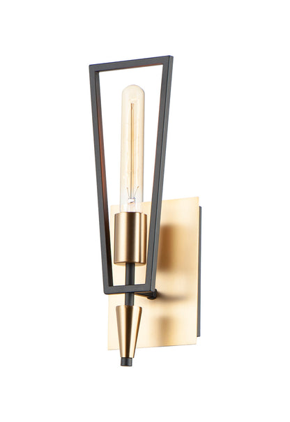 Maxim Wings 1-Light Wall Sconce in Black / Satin Brass 11651BKSBR