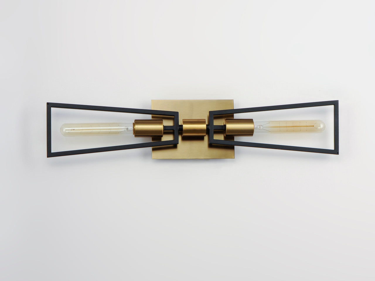 Maxim Wings 2-Light Wall Sconce in Black / Satin Brass 11652BKSBR