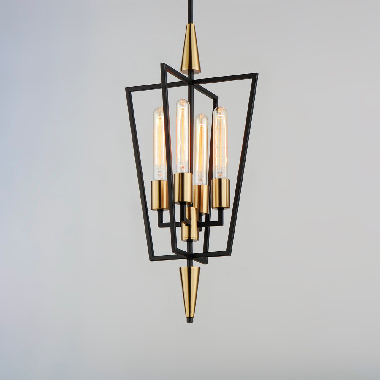 Maxim Wings 4-Light Pendant in Black / Satin Brass 11654BKSBR