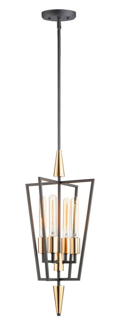 Maxim Wings 4-Light Pendant in Black / Satin Brass 11654BKSBR