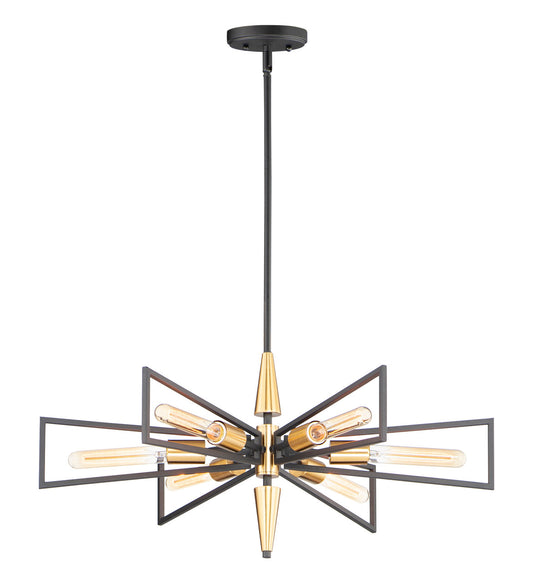 Maxim Wings 6-Light Chandelier in Black / Satin Brass 11656BKSBR