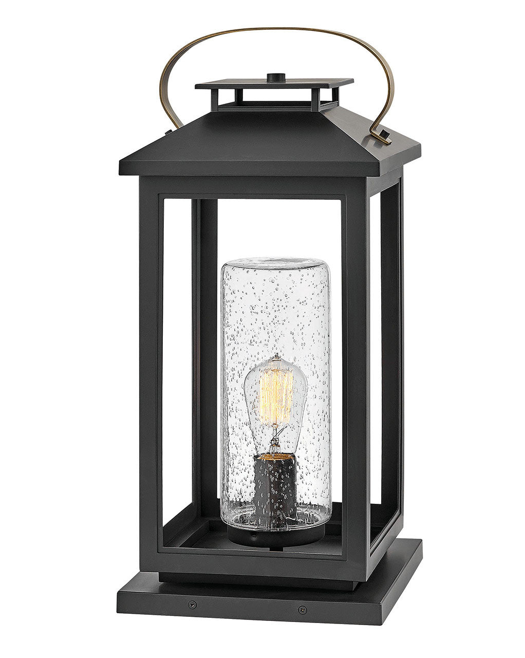 Hinkley Lighting Atwater Medium Pier Mount Lantern 12v Black Low Voltage 12V LED Bulb(s) Included 1167BK-LV