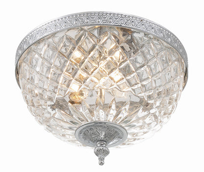 Crystorama Crystorama 2 Light Polished Chrome Crystal Ceiling Mount 117-10-CH