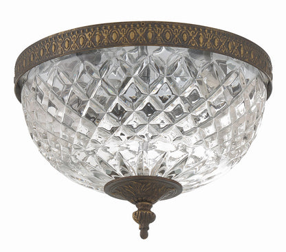 Crystorama Crystorama 2 Light English Bronze Crystal Ceiling Mount 117-10-EB