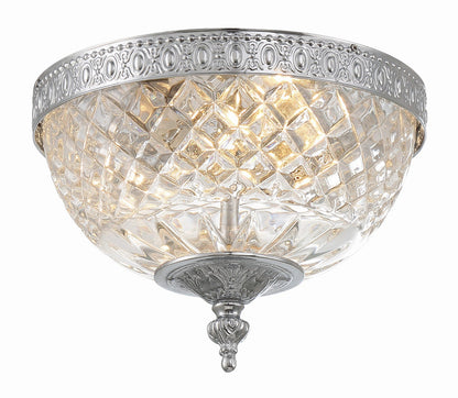 Crystorama Crystorama 2 Light Polished Chrome Crystal Ceiling Mount 117-8-CH