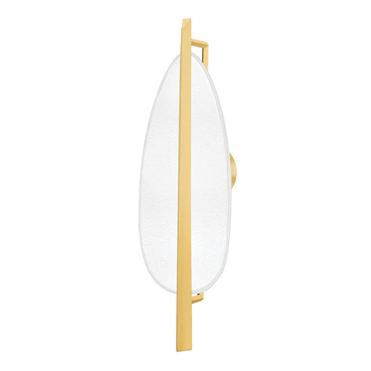 Hudson Valley Lighting Ithaca Wall Sconce in Aged Brass/white Plaster 1170-AGB/WP