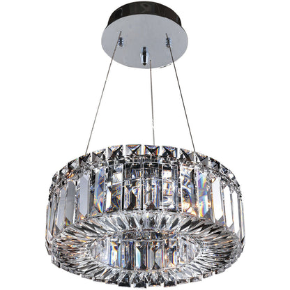 Allegri Crystal Rondelle 12 Inch Pendant in Chrome 11702-010-FR001