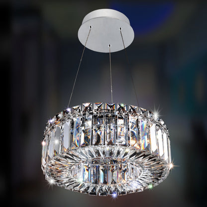 Allegri Crystal Rondelle 12 Inch Pendant in Chrome 11702-010-FR001